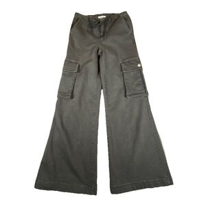 RSQ Cargo Pants Womens Sz 24 Gray Y2K Loose Wide Leg Baggy Goth Skater Rave Edgy